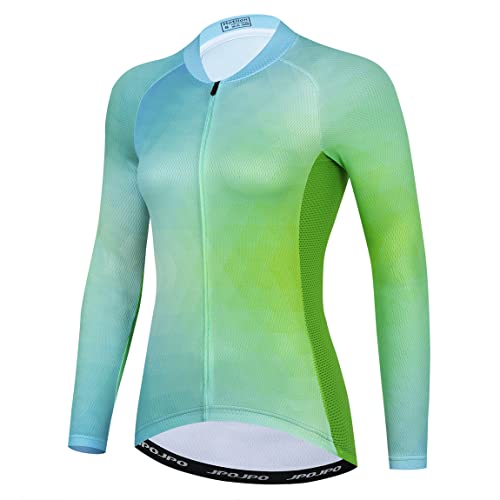 Hotlion Womens Cycling Jersey Long Sleeve Bike Shirts Team Bicycle Clothing with Pockets HT1 Small Ht2011