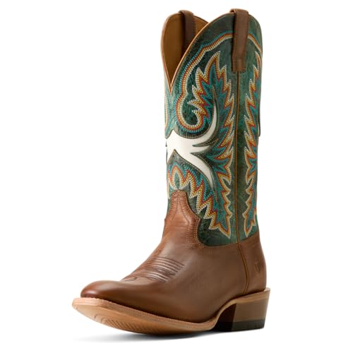 Ariat Men's Futurity Royal Cowboy Boot, Shades Of Grain/Roaring Turquoise, 10.5