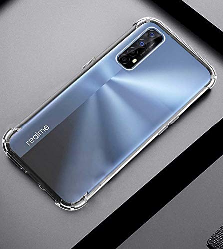 Image of Soft Flexible Silicone Back Cover Realme Narzo 20, Transparent Case + Screen Guard