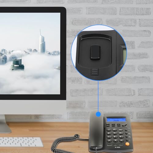Uvital Desktop Corded Telephone, DTMF/FSK Mode, LCD Display, Calls Memory, Basic Calculator, Special Ring for VIP Numbers, M1,M2 One Touch Memory, in Use LED Indication, Last Number Redial - Image 3