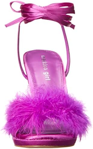 Madden Girl Women's Excite Heeled Sandal, Violet Satin, 10 | Image 1