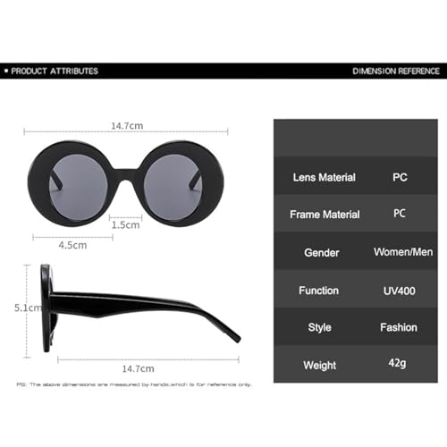 Fashion Oversized Oval Women Colorful Glasses Shades Uv400 Gradient Men Retro Punk2