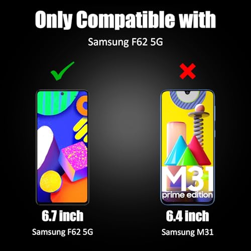 Image of AIBEX Tempered Glass for Samsung F62 5G| 9H Hardness | Anti-Glare & Anti-Fingerprint | Water Resistant | Edge-to-Edge Full Screen Protector | Bubble-Free Installation