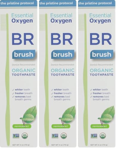 Essential Oxygen BR Organic Toothpaste Peppermint 4 oz (Pack of 3) image 4