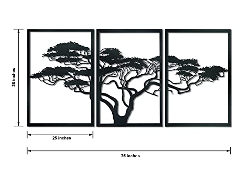 North Kaiser Tree Metal Wall Art | Tree Of Life Metal Wall Decor | Large Wall Hanging Decoration For Livingroom Bedroom Outdoor Farmhouse Housewarming Gift (75'' X 38'') #TOP2