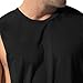 Mens Drop Armhole Tank Top Male Workout Cut Off Sleeveless Shirts Muscle Cut Off Tank Tops for Men (Black,Medium)
