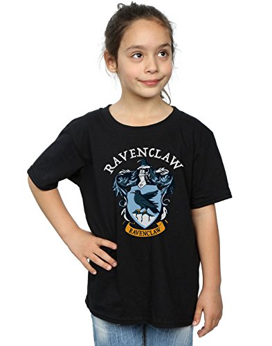Image of Harry Potter Girls Ravenclaw Crest T-Shirt Black 9-11 Years