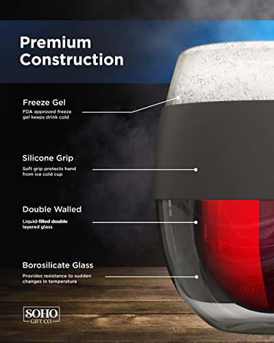 Galvanox Teacher Appreciation Freezer Stemless Wine Glass Gift For Teacher Off Duty Frozen Wall Insulated Chiller Cup For Ice-Cold Drinks (Gift For Christmas/Birthday/End Of Year) #TOP3