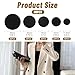 Guduling 90 Pcs Tuxedo Shirt Buttons,Upholstery Buttons for Tufting,5 Sizes of Satin Button(11.5mm, 15mm, 18mm,20mm,25mm) with Shank Holes for Dresses, Blouses, Suits & DIY Craft(Black)