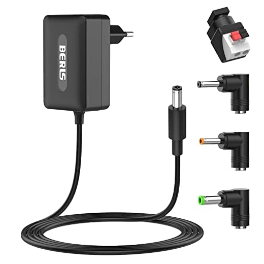 Newding Universal Netzteil 12V 3A, 36W Netzgerät (3000mA), Ladegerät mit 4 DC Adaptern (5.5x2.5/2.1, 4.0x1.7, 3.5x1.35mm) und DIY Klemme für Monitor, LED Streifen, Router, Elektronik
