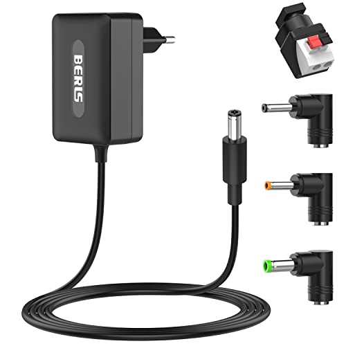 Newding Universal Netzteil 12V 3A 36W Netzgerät (3000mA) Ladegerät mit 4 DC Adaptern (5.5x2.5/2.1 4.0x1.7 3.5x1.35mm) und DIY Klemme für Monitor LED Streifen Router Elektronik