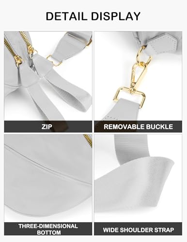 Image of FEIBOON Spacious Nylon Crossbody Bag Bum Bag Handbags Wallets Purses Trendy Shoulder Bag for Women