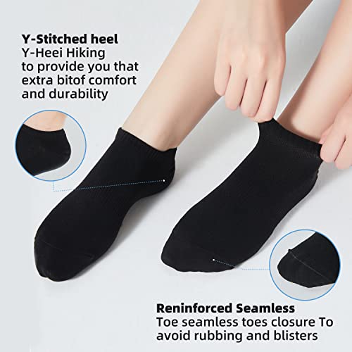 Image of inhees 8 /12Pairs Ankle Socks Women's and Men Thin Athletic Running Cotton Low Cut No Show Socks