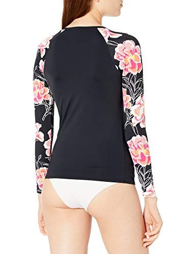 Roxy womens Fashion Long Sleeve Rashguard Rash Guard Shirt, Anthracite Zilla Sample, X-Small US