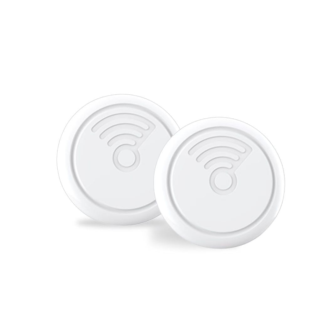 Air Tracker Tags-2 Pack,Tracker Tag Works with Apple Find My (iOS Only),Smart Bluetooth Tracker and Item Locator for Key, Luggage,Backpack,Wallet and