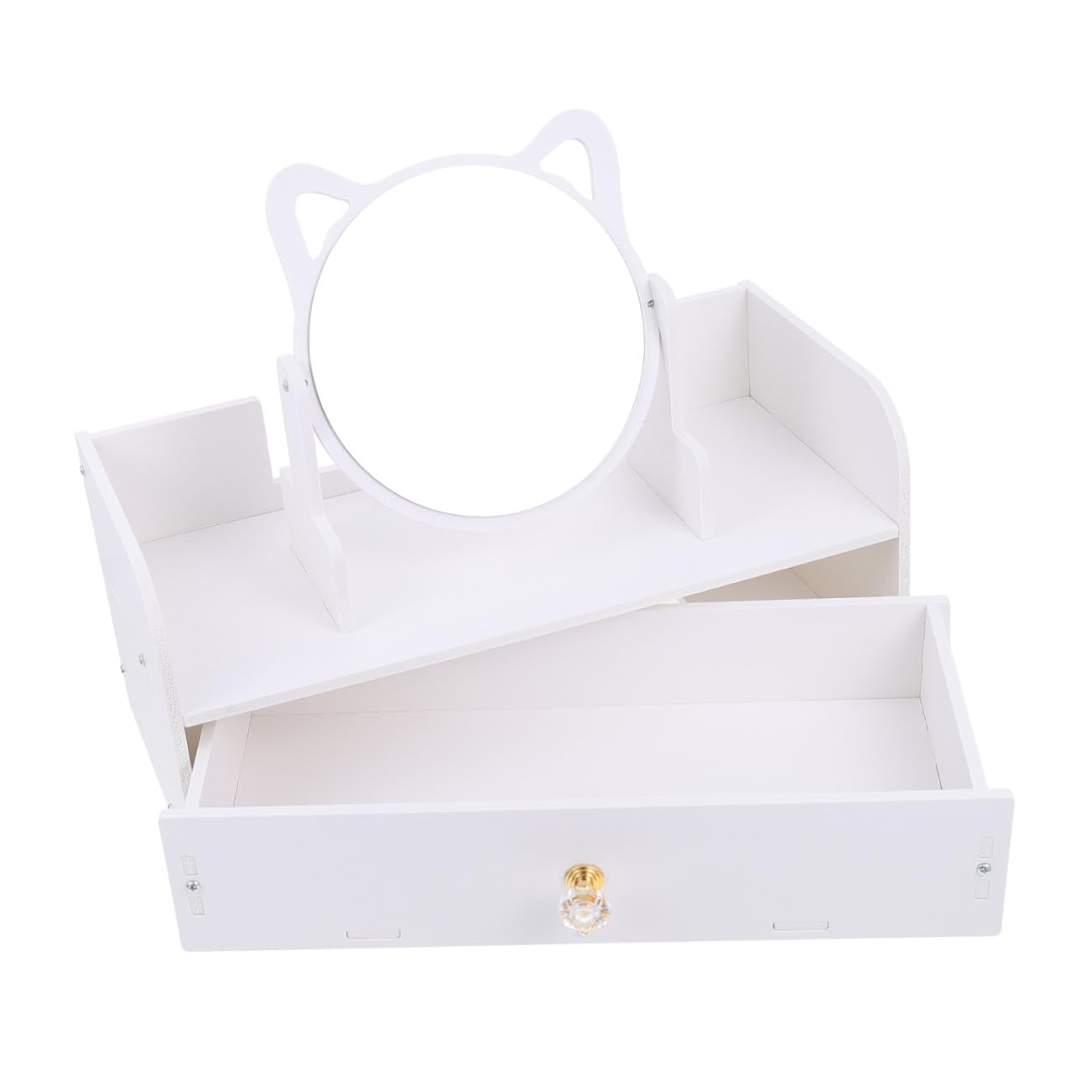 Miroir de bureau cosmétique et stockage palette pour maquillage en PVC