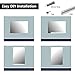 H-A HA Wall-Mounted Activity Mirror with Flat Polished Edge, Home Gym Beveled Workout Room Wall for Fitness, Dancing, Gymnastics, Yoga Horizontally or Vertically (1piece), Silver