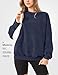 FAIABLE Womens Acid Wash Crewneck Sweatshirt Oversized Fleece Heavyweight Sweatshirts Unisex Vintage Cotton Hoodless Pullover for Women Men Y2K Streetwear Fashion 2026 Blue
