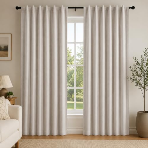 Deconovo Blackout Curtains for Bedroom, Living Room 72 Inch Long 2 Panels