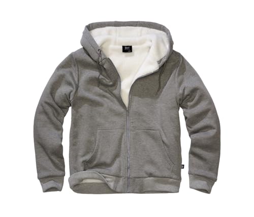 Sweat-shirt à capuche zippé contre le froid avec intérieur polaire épaisse pour homme