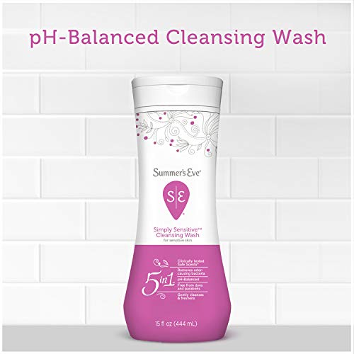 Summer's Eve Simply Sensitive Daily Gentle All Over Feminine Body Wash, Removes Odor, Feminine Wash pH Balanced, 15 fl oz, 3 Pack - Image 5