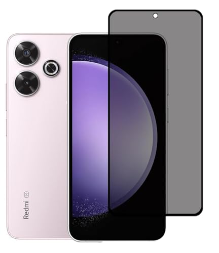 Image of ZARALA Privacy Screen Protector for For Redmi 13 5G Fingerprint is Not Working Anti-Spy Tempered Glass Film, 9H Hardness, Anti Bubble-Free, Anti-Spy Screen Protector