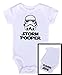 Cute Star Wars Inspired Onesie “Storm Pooper Dark Side" RB Clothing Co (0-3M, White)