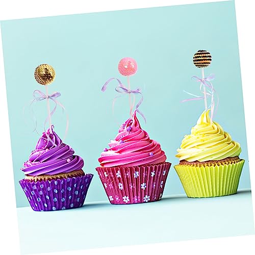 VILLFUL 9 Unidades Plugin bolo lantejoulas topo bolo aniversário Pirulitos frutas festa aniversario