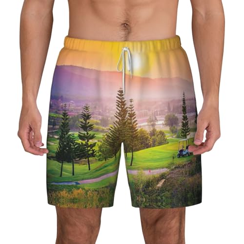 Short de bain séchage rapide Golf Resort Park, maillot de plage respirant pour homme actif