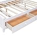 Harper & Bright Designs White Full Platform Bed with All-in-One Cabinet and Shelf Modern Wooden Full Beds with 4 Storage Drawers, Full Size Bed Frame for Bed Room, No Box Spring Needed