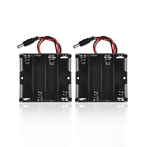 BlastCase 4xAA Battery Holder to DC Barrel Jack Connector for Arduino(pack of 2)