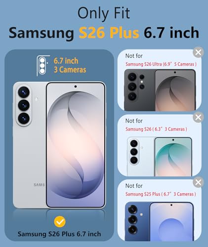 Image of FNTCASE for Samsung Galaxy S26 Plus Case: [Compatible with Magsafe] [Magnetic Phone Cover with Screen Protector] Military Grade Drop Protection Anti-Slip Dual Layer Shockproof (Magnetic)