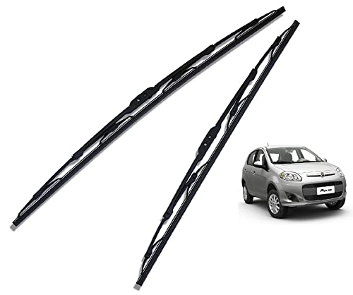 Image of Euro Care Metal Type Wiper Blade Compatibility with Fiat Palio Windshield Car Wiper Blade Size D-24,P-16