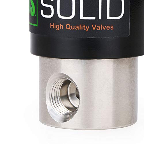 U.S. Solid USS2-00065 1/4 Inch Stainless Steel Electric Solenoid Valve 12Vdc Normally Closed Viton thumb #2