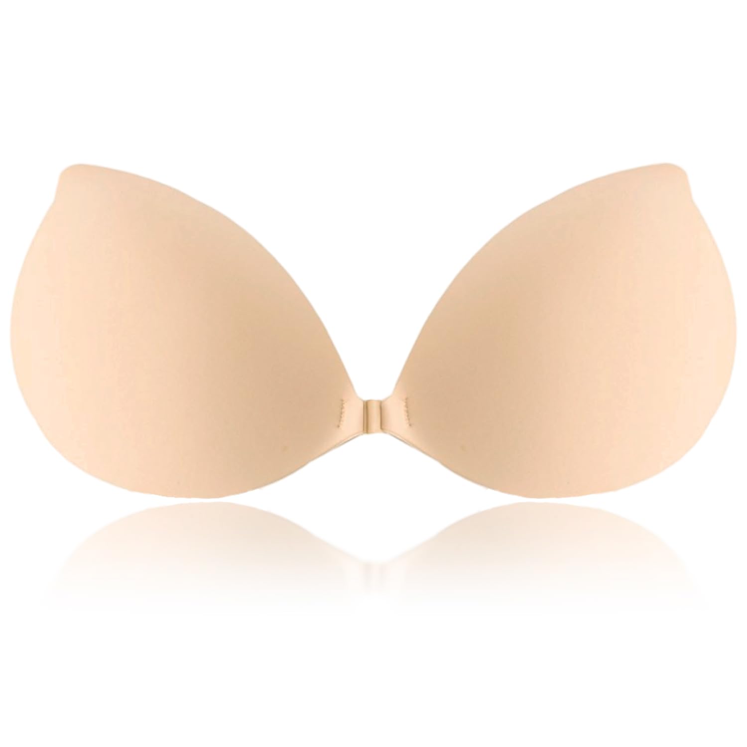 Stick on Bra Backless Invisible Sticky Bra Push up Strapless Women's Adhesive Bras Ladies Backless Strapless Bras Large Breasts Push up Sticky for Backless Dresses, Wedding, Party