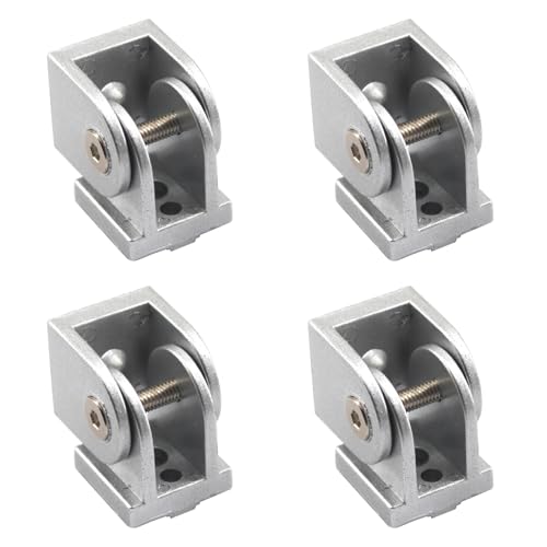(4 piezas) 3030 Junta pivotante de aleación de zinc Perfil de aluminio juntas de extrusión Conector de esquina Accesorios Bisagras