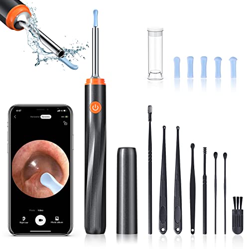 Ear Cleaner With Camera, Ear Wax Removal With 8 Pcs Ear Set, Ear Cleaning Kit With 6 Ear Spoon, Earwax Removal Tool With Light, Otoscope For Ipad, Iphone, Android Phones #TOP22