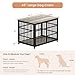 GOWE Furniture Style Dog Crate Wrought Iron Frame Door with Side Openings, Grey, 43.3''W x 29.9''D x 33.5''H.