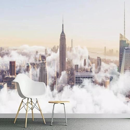 Papier peint 3d paysage architectural intissé pour salon - 3