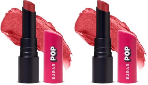 Image of SUGAR POP Ultrastay Transferproof Lipstick | 100% Transferproof | Waterproof Matte Lipstick | Vitamin E | 4 gm - 19 Timeless Taupe (Pack of 2)