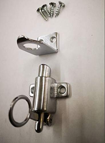 Cricchetto per finestre mm.60x45x45 ad apertura vasistas in finitura ottone cromato,completo di Incontro per cricchetto a scivolo 40x25x22 mm,viti cromate per un corretto fissaggio comprese