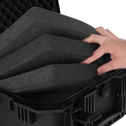 Zelsius Maletín de Transporte con Acolchado de Espuma | 18 L | Maletín para Cámaras con Ruedas, Protección Equipos | Maletín Rígido para Accesorios, Almacenamiento de Herramientas - imagen 6