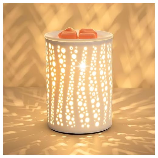 PALANCHY Wax Melt Warmer Ceramic Oil Burner Electric Candle Wax Warmer Burner Melter Fragrance Warmer for Home Office Bedroom Aromatherapy Gift & Decor 2 Bulbs Included Gift Box Packaged