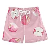 sanluoli Bonitos pantalones cortos de dibujos animados con entrepierna de melocotón y frutas, para jóvenes, adolescentes, de secado rápido, con forro elástico, para playa, natación, 2T, Linda fruta de