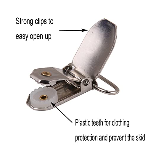 Image of Suspenders for Men and Women Adjustable Elastic 1 inch Wide Leather Heavy Pants Strong Metal Clips Suspender Costume