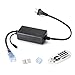 LE Power Plug Unit with Remote for LED 100-120V Strip Lights, RGB Multi-colored LED Strip Accessories, 6A, for 82ft/25m (max) RGB Strips, US Plug, Non-waterproof