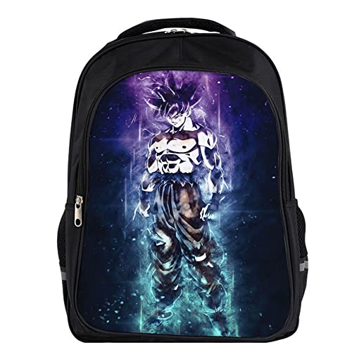 Mochila Escolar Grande de Doble Capa con impresión Digital en Color de Anime 3D para Hombres, Estudiantes de Primaria y Secundaria, Mochila Individual de Gran Capacidad (17 Pulgadas) (A6) Cover