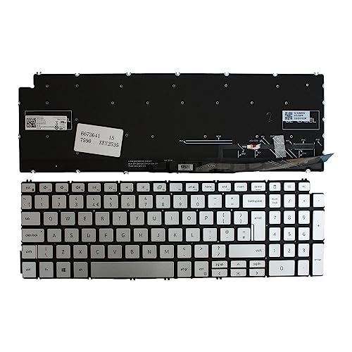Clavier argent rétroéclairé pour Dell Inspiron 15 5584 : résoud les pannes de frappe