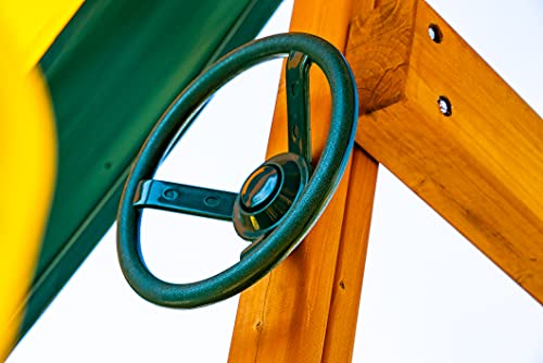 Eastern Jungle Gym Swing Set Accessory Bundle for Kids with Toy Telescope, Telephone, Plastic Wheel and Safety Hand Holds - Image 14