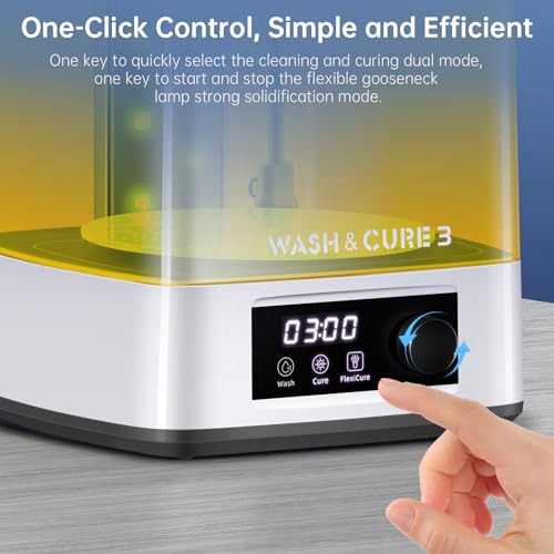 Image of ANYCUBIC Wash and Cure Machine 3.0, 2 in 1 UV Washing and Curing Station for ANYCUBIC Photon Mono 4 2 Mars Series LCD /DLP /SLA 3D Printer Models, with Twistable Gooseneck Light